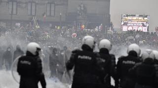 Столкновения в центре Брюсселя: протест закончился погромом